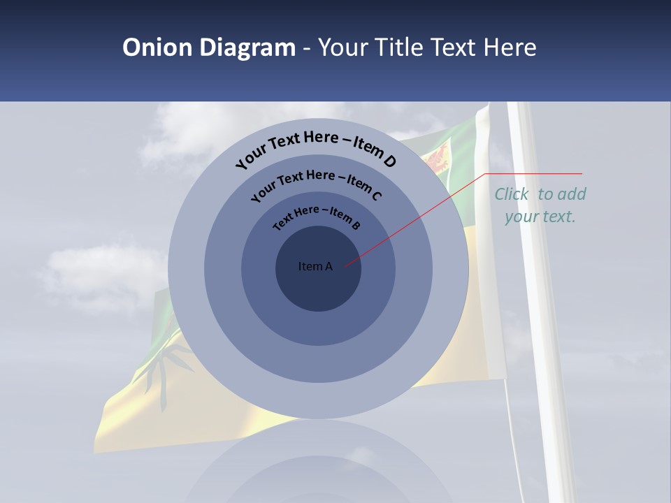 A Flag With A Flag Pole In The Foreground PowerPoint Template