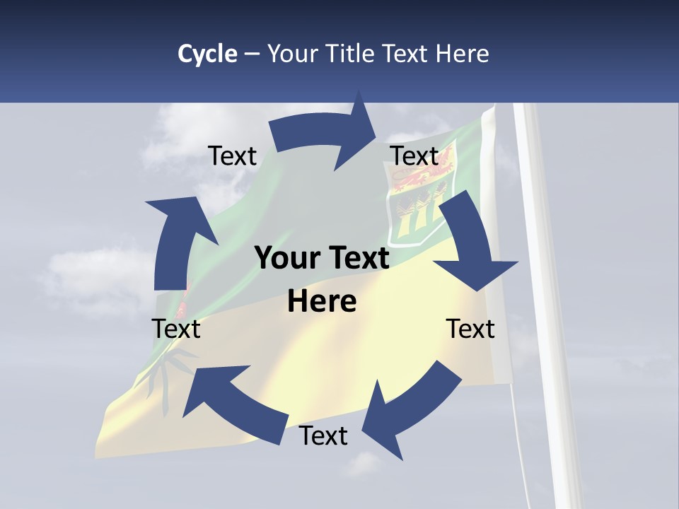 A Flag With A Flag Pole In The Foreground PowerPoint Template