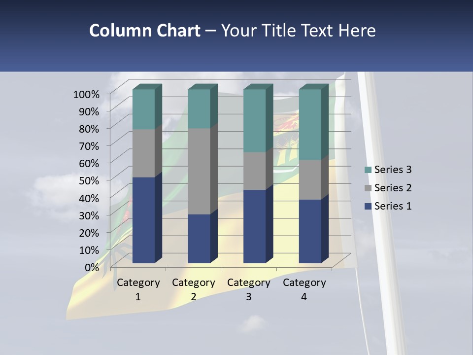 A Flag With A Flag Pole In The Foreground PowerPoint Template
