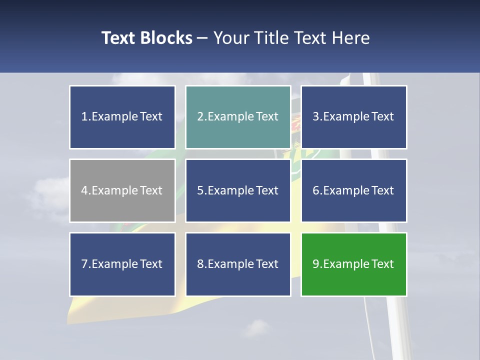 A Flag With A Flag Pole In The Foreground PowerPoint Template