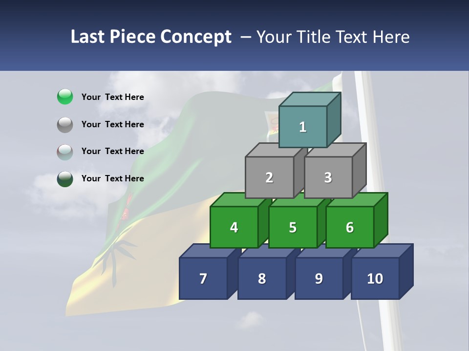 A Flag With A Flag Pole In The Foreground PowerPoint Template