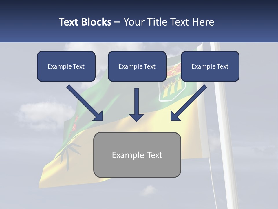A Flag With A Flag Pole In The Foreground PowerPoint Template