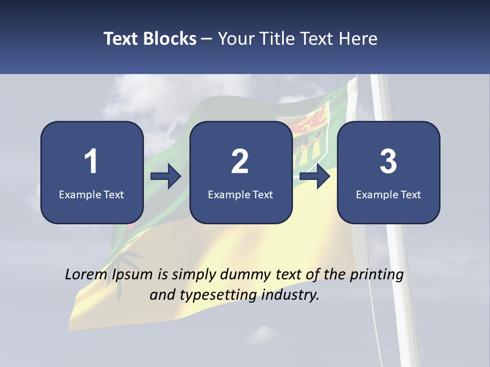 A Flag With A Flag Pole In The Foreground PowerPoint Template