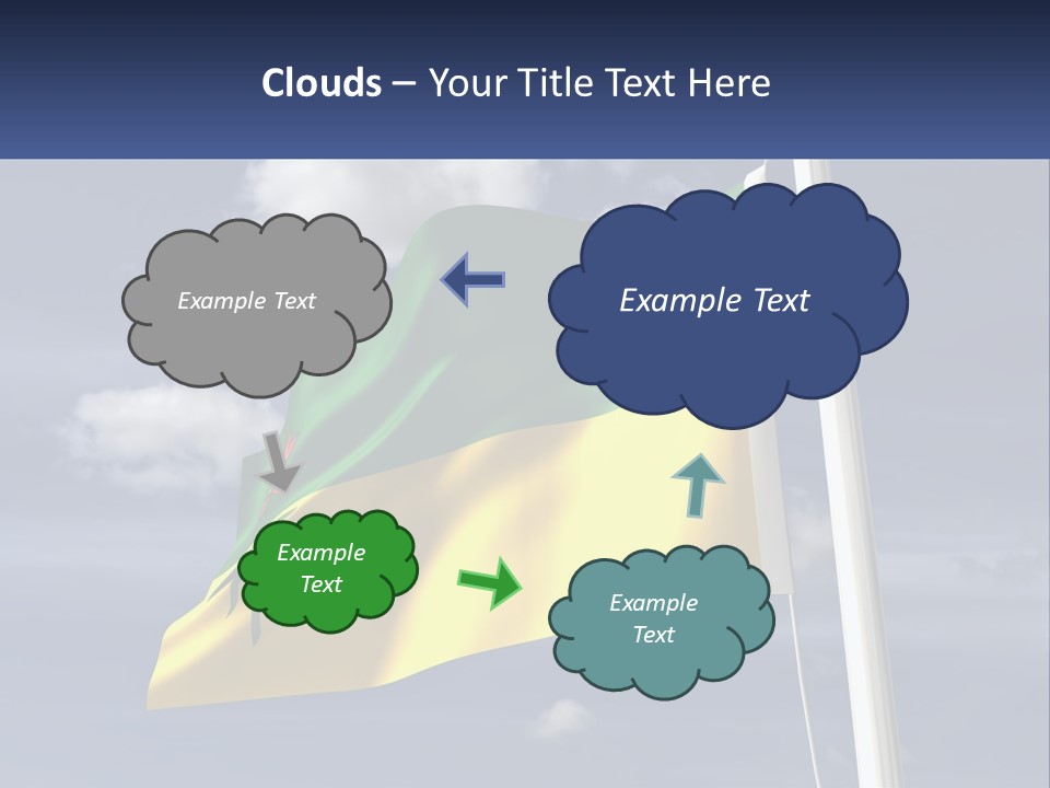 A Flag With A Flag Pole In The Foreground PowerPoint Template