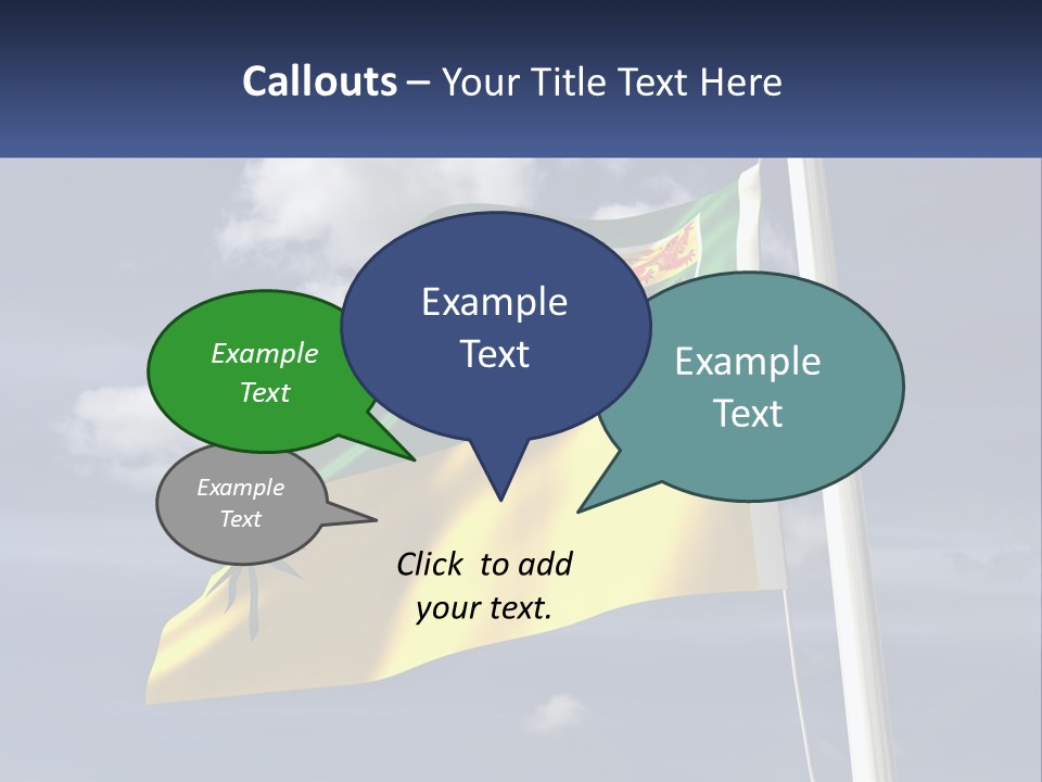 A Flag With A Flag Pole In The Foreground PowerPoint Template