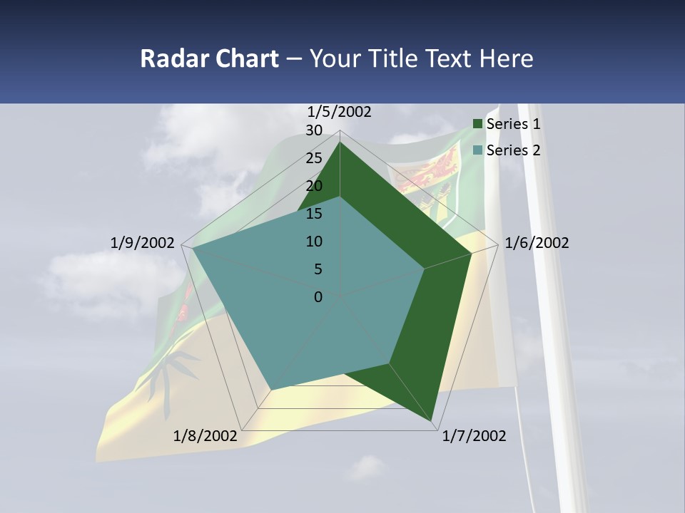 A Flag With A Flag Pole In The Foreground PowerPoint Template