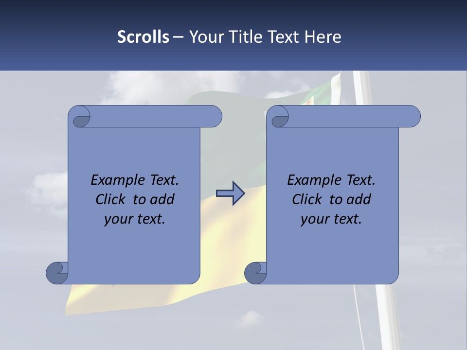 A Flag With A Flag Pole In The Foreground PowerPoint Template