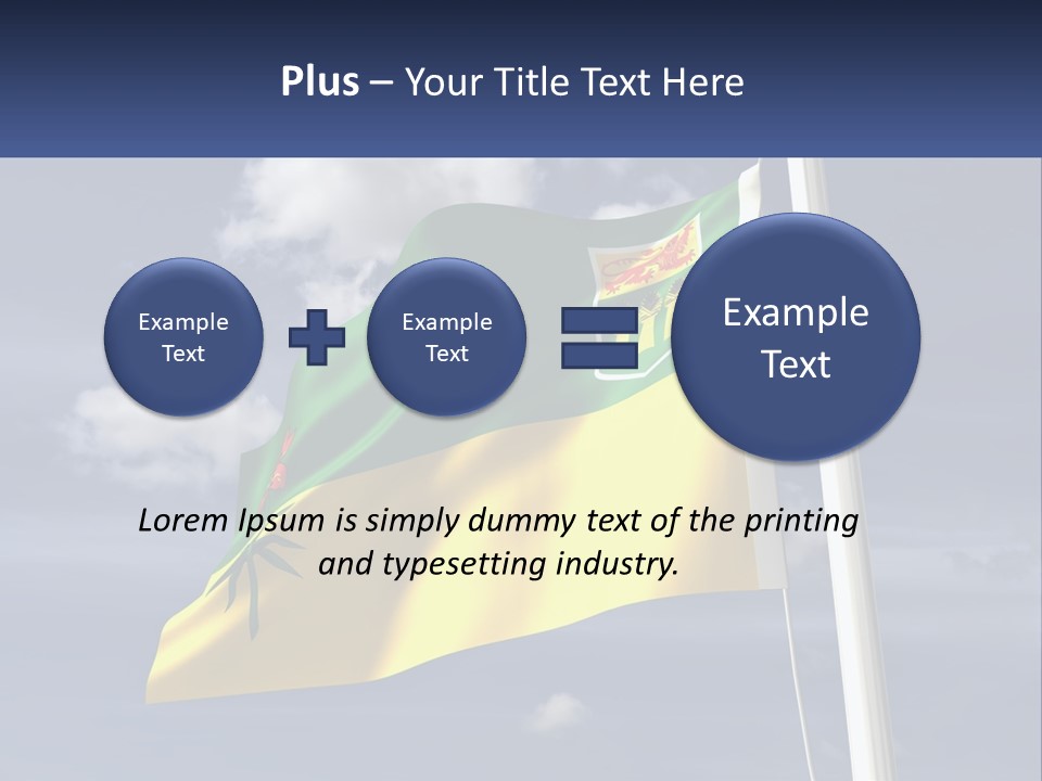 A Flag With A Flag Pole In The Foreground PowerPoint Template