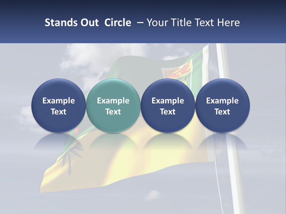 A Flag With A Flag Pole In The Foreground PowerPoint Template