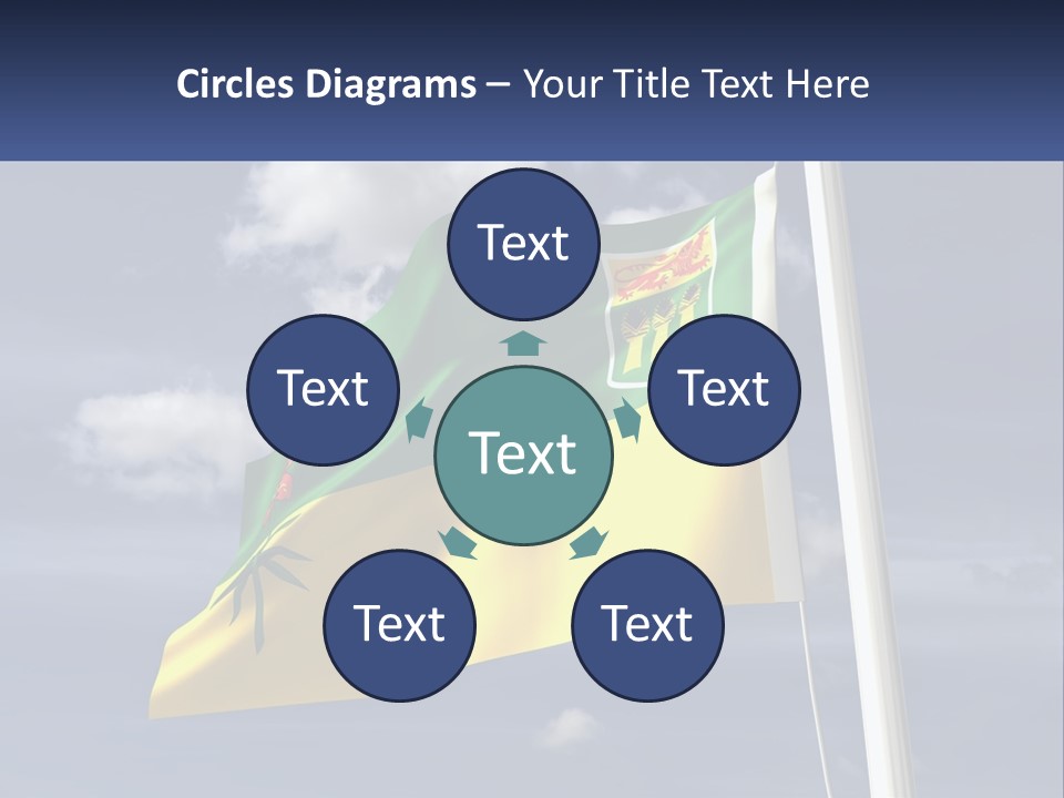 A Flag With A Flag Pole In The Foreground PowerPoint Template