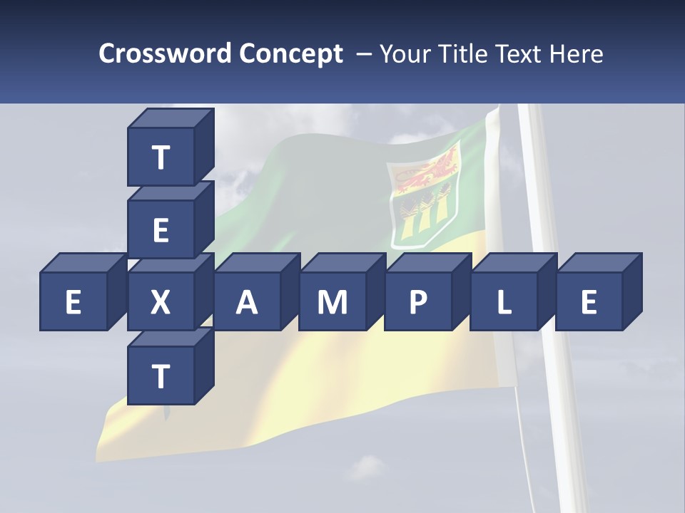 A Flag With A Flag Pole In The Foreground PowerPoint Template