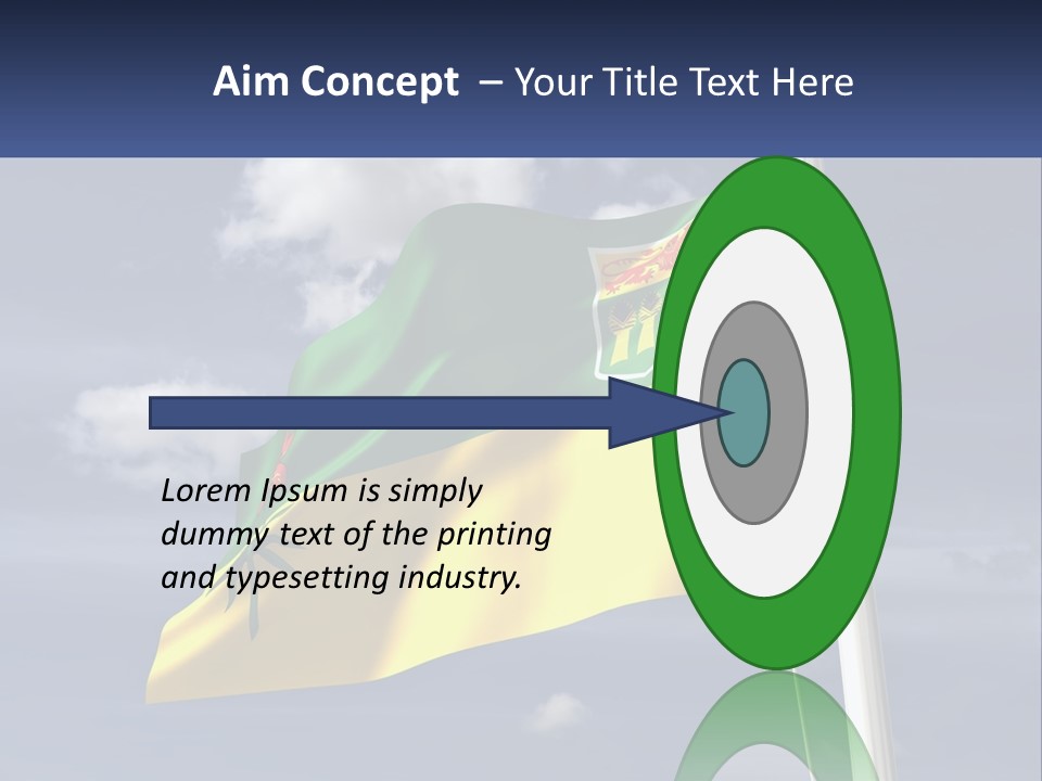 A Flag With A Flag Pole In The Foreground PowerPoint Template