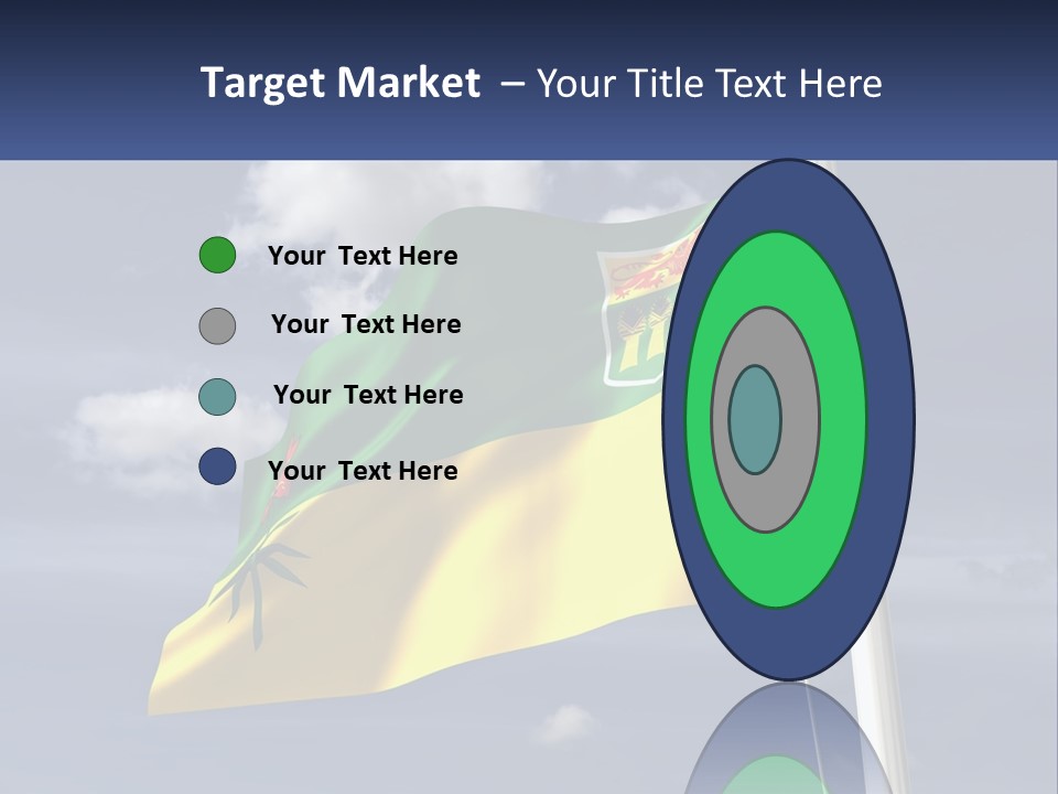 A Flag With A Flag Pole In The Foreground PowerPoint Template