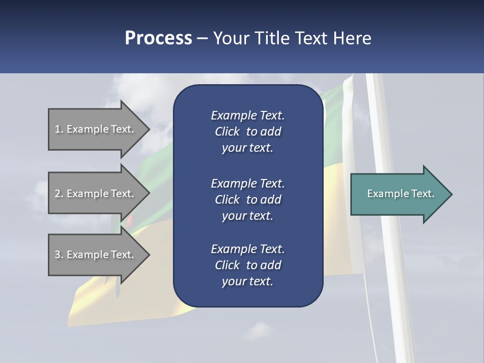 A Flag With A Flag Pole In The Foreground PowerPoint Template