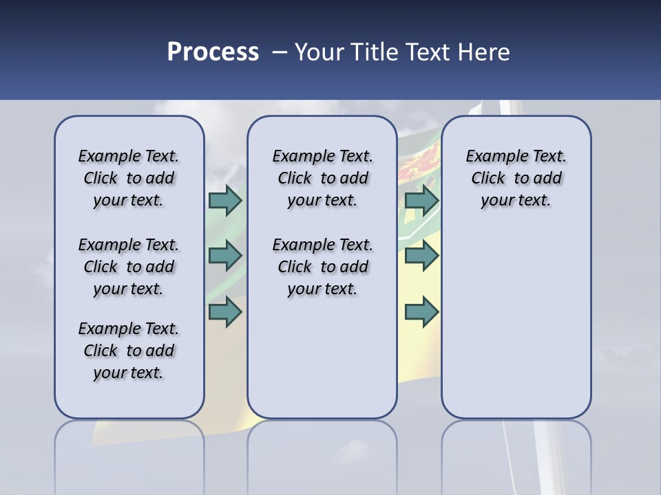 A Flag With A Flag Pole In The Foreground PowerPoint Template