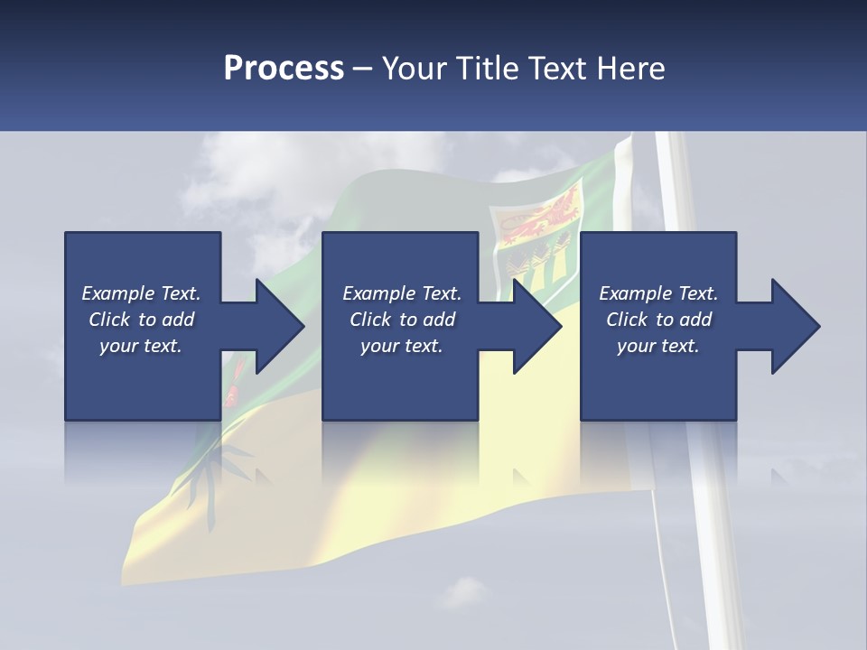 A Flag With A Flag Pole In The Foreground PowerPoint Template