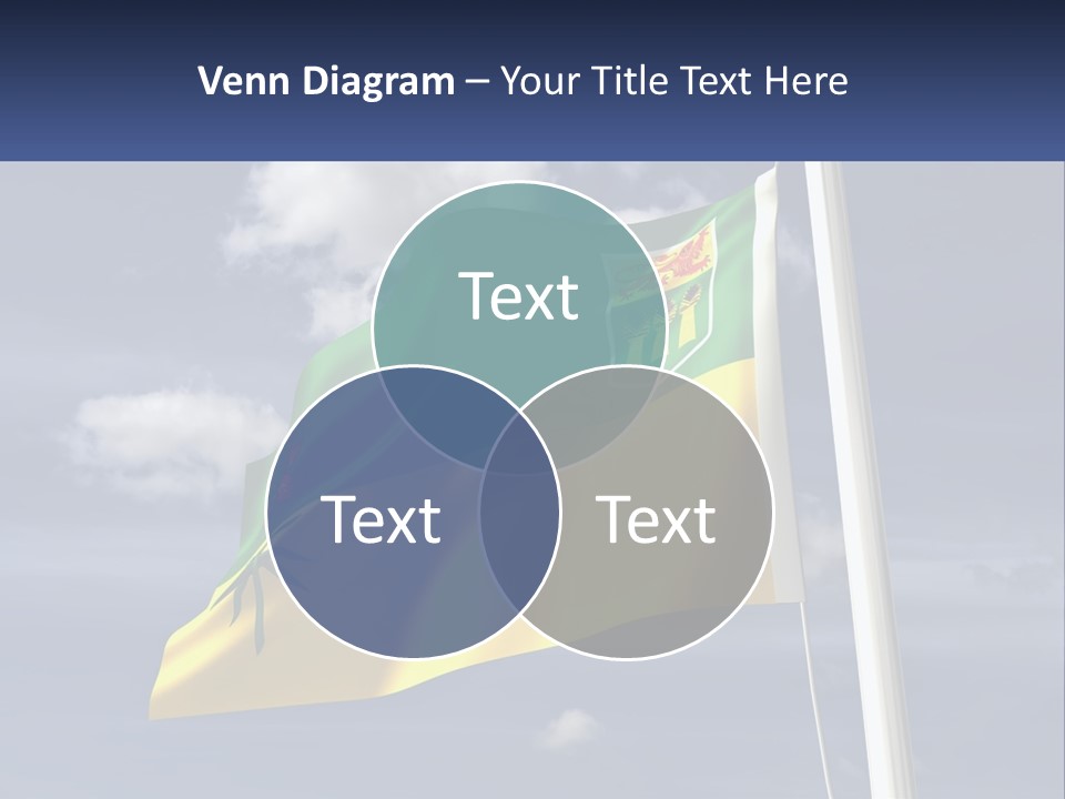 A Flag With A Flag Pole In The Foreground PowerPoint Template