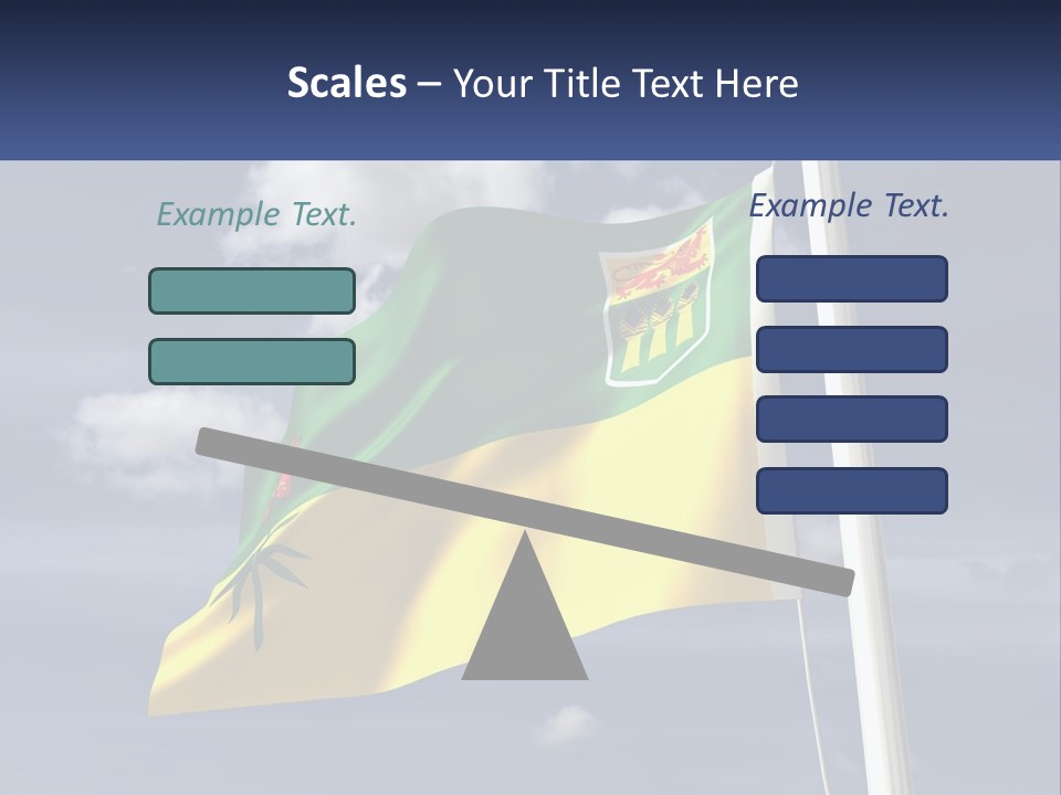 A Flag With A Flag Pole In The Foreground PowerPoint Template