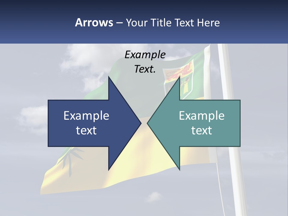 A Flag With A Flag Pole In The Foreground PowerPoint Template