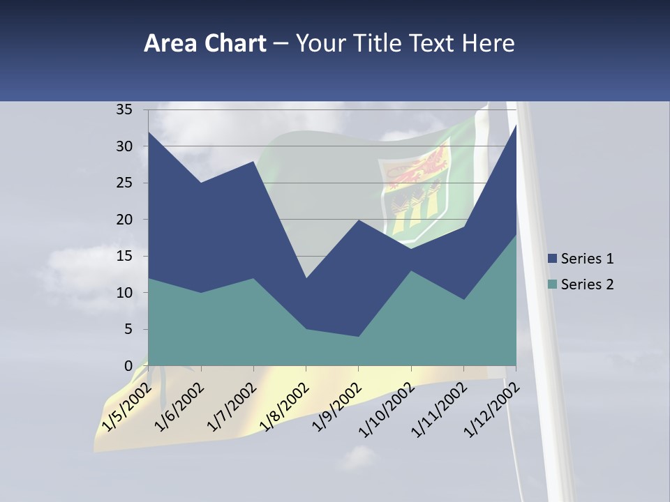 A Flag With A Flag Pole In The Foreground PowerPoint Template