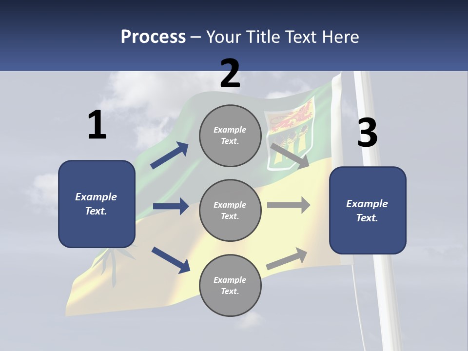 A Flag With A Flag Pole In The Foreground PowerPoint Template