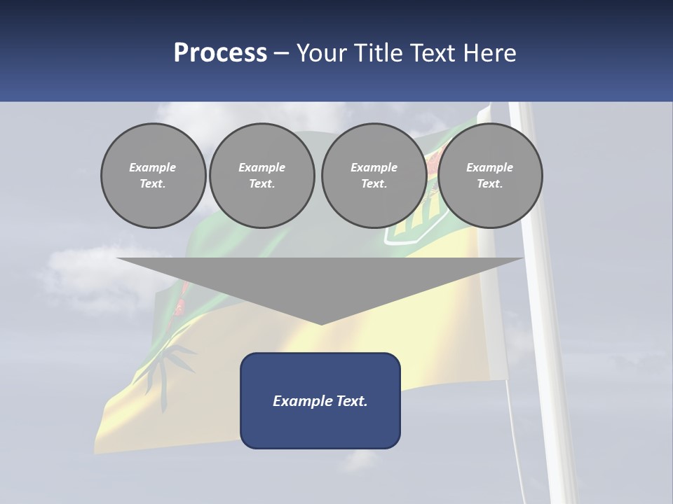 A Flag With A Flag Pole In The Foreground PowerPoint Template