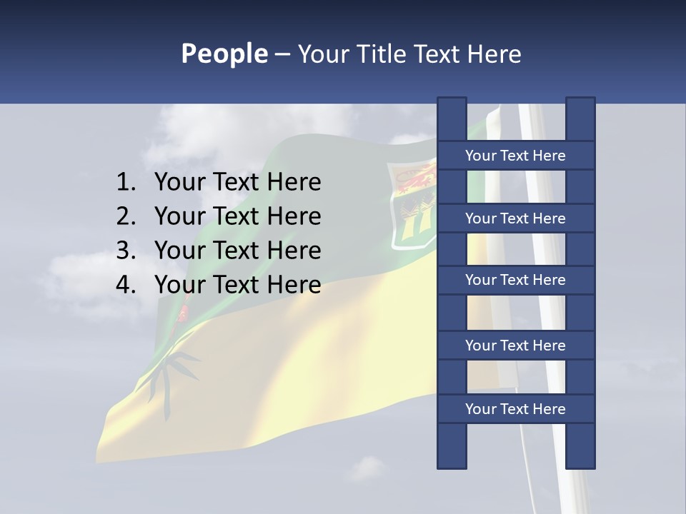 A Flag With A Flag Pole In The Foreground PowerPoint Template