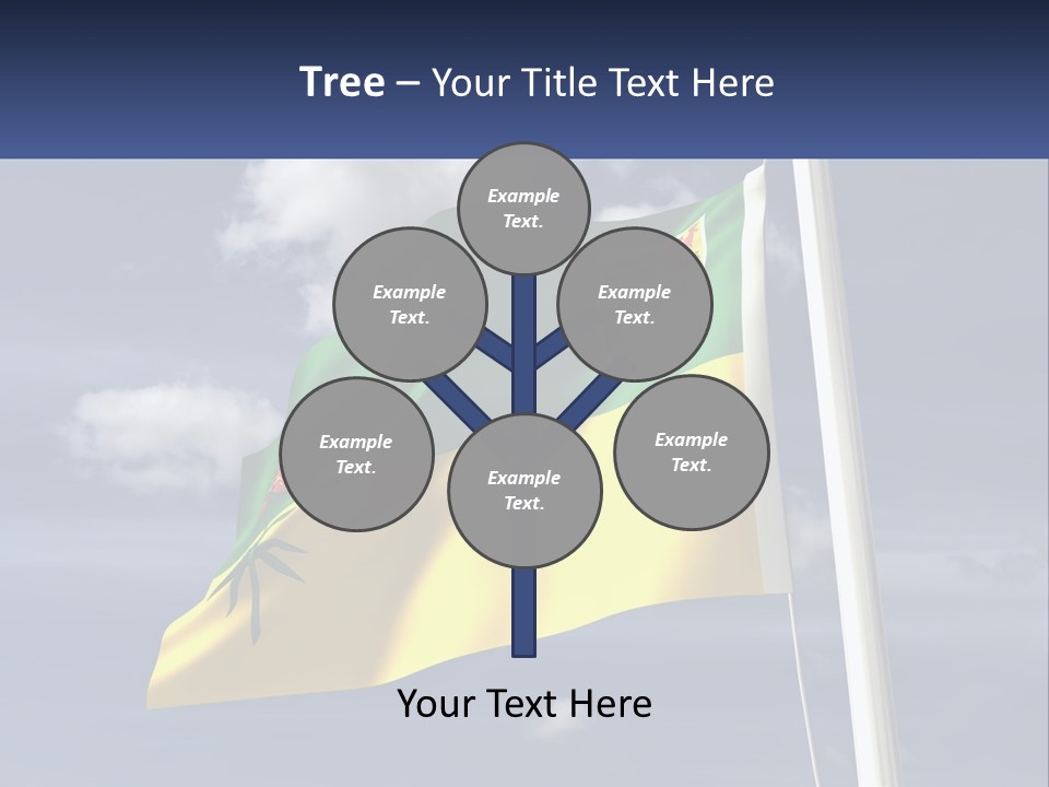 A Flag With A Flag Pole In The Foreground PowerPoint Template