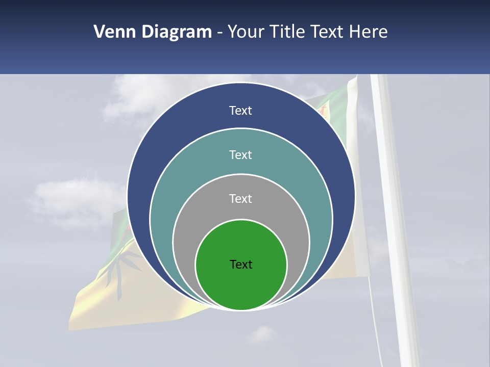 A Flag With A Flag Pole In The Foreground PowerPoint Template
