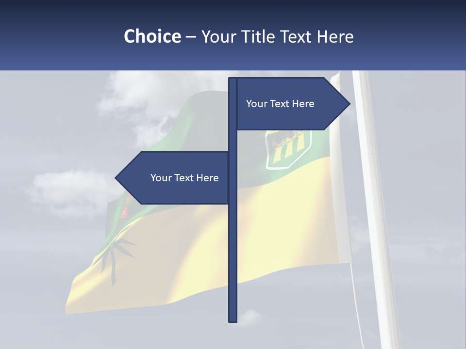 A Flag With A Flag Pole In The Foreground PowerPoint Template