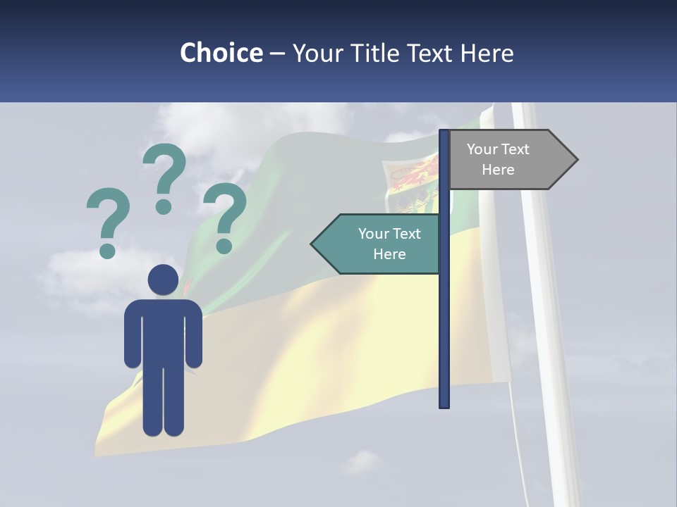 A Flag With A Flag Pole In The Foreground PowerPoint Template