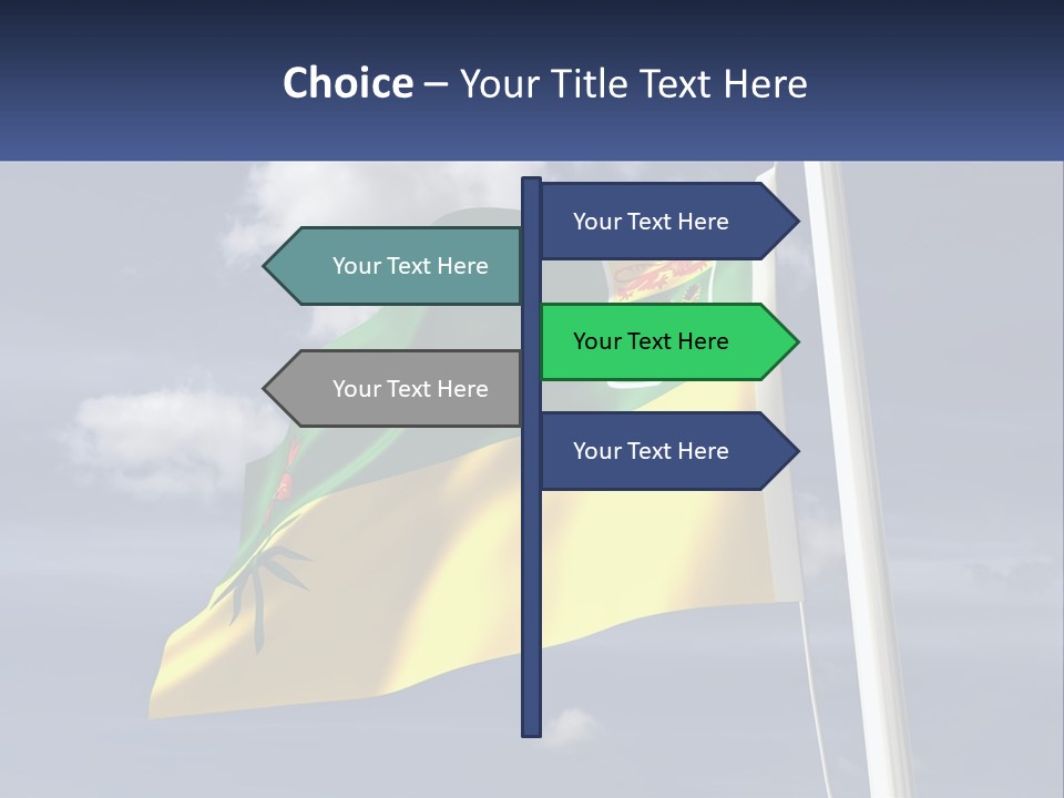 A Flag With A Flag Pole In The Foreground PowerPoint Template