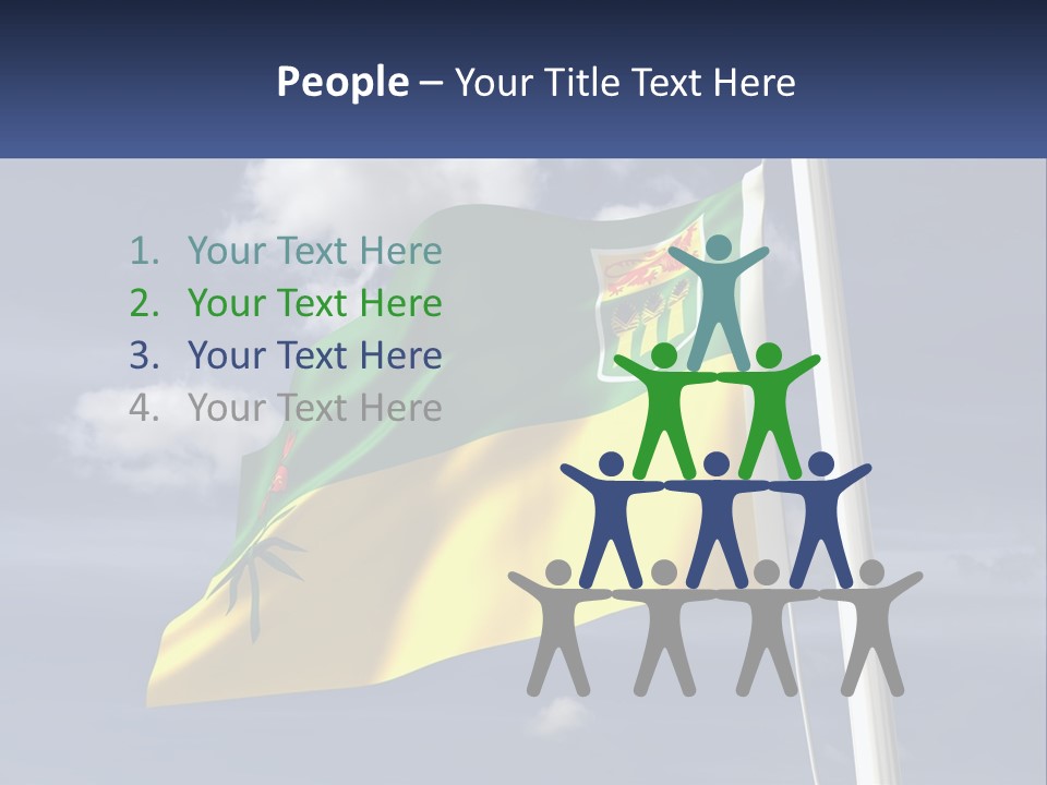 A Flag With A Flag Pole In The Foreground PowerPoint Template