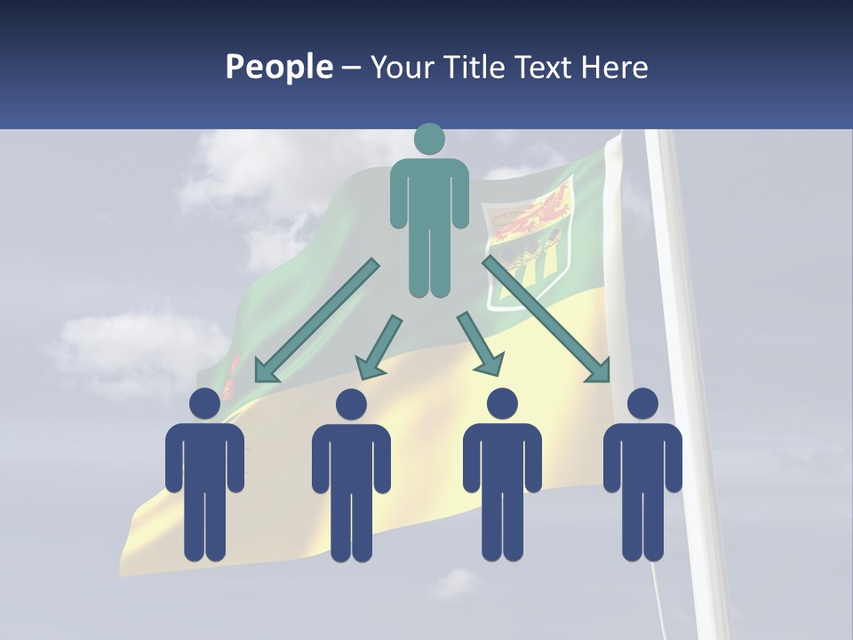 A Flag With A Flag Pole In The Foreground PowerPoint Template