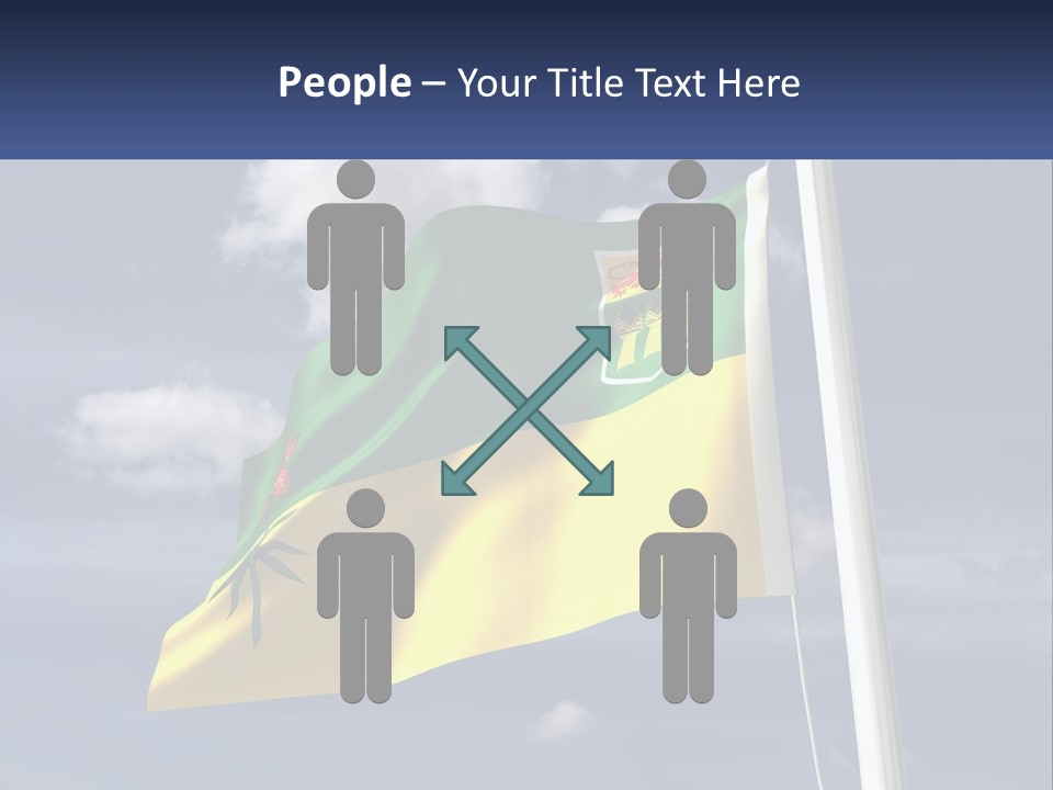 A Flag With A Flag Pole In The Foreground PowerPoint Template