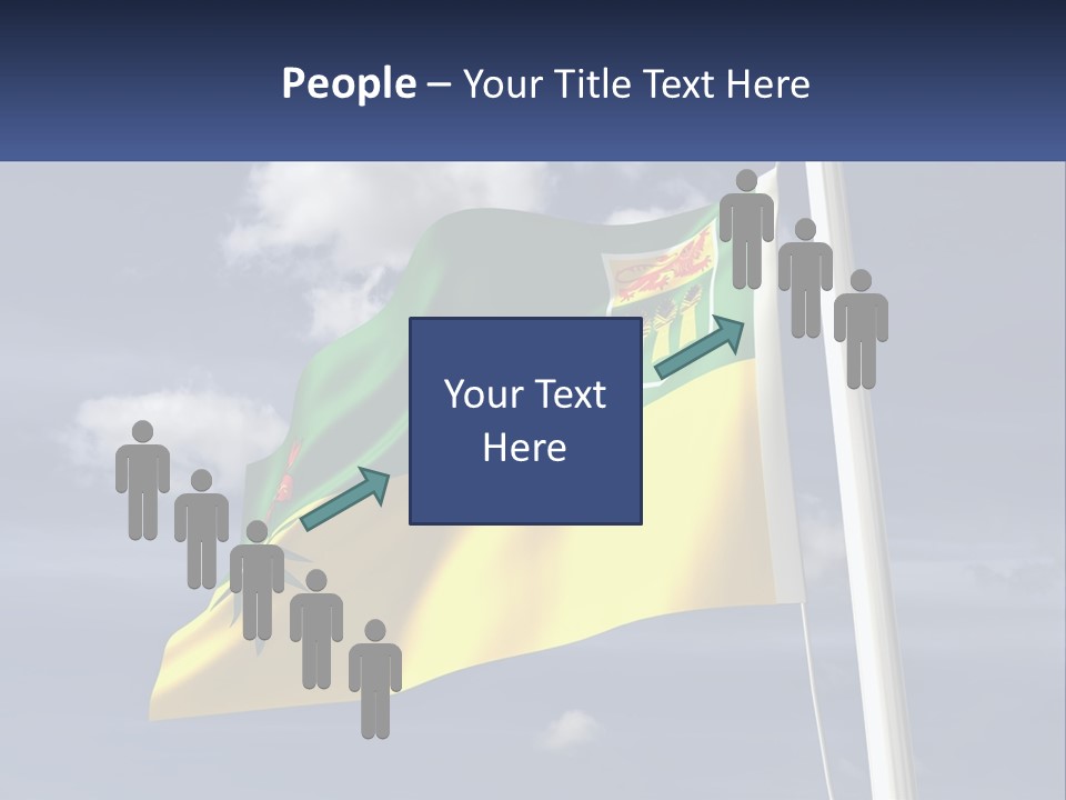 A Flag With A Flag Pole In The Foreground PowerPoint Template