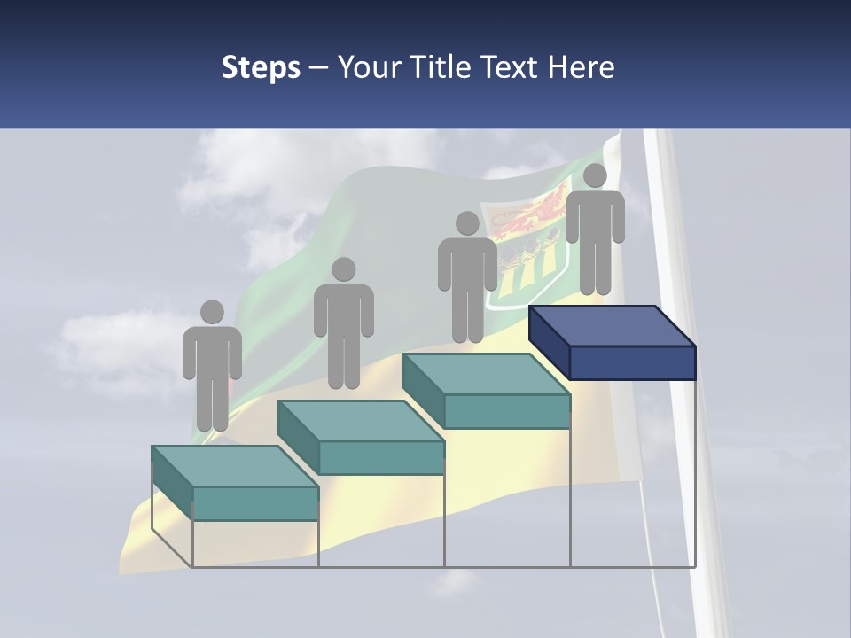 A Flag With A Flag Pole In The Foreground PowerPoint Template