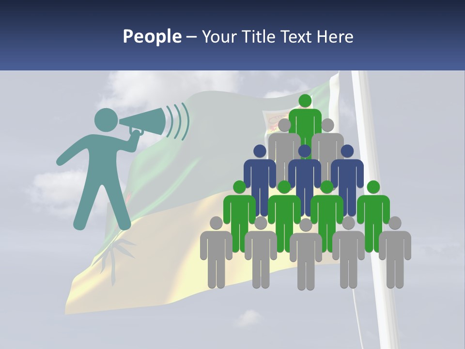 A Flag With A Flag Pole In The Foreground PowerPoint Template