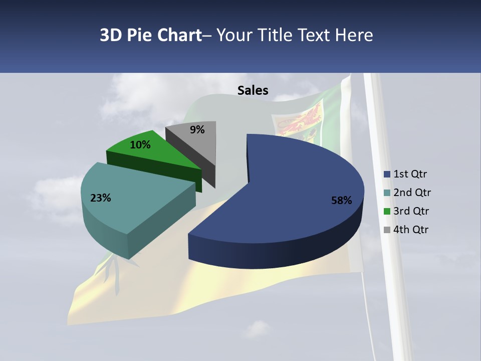A Flag With A Flag Pole In The Foreground PowerPoint Template