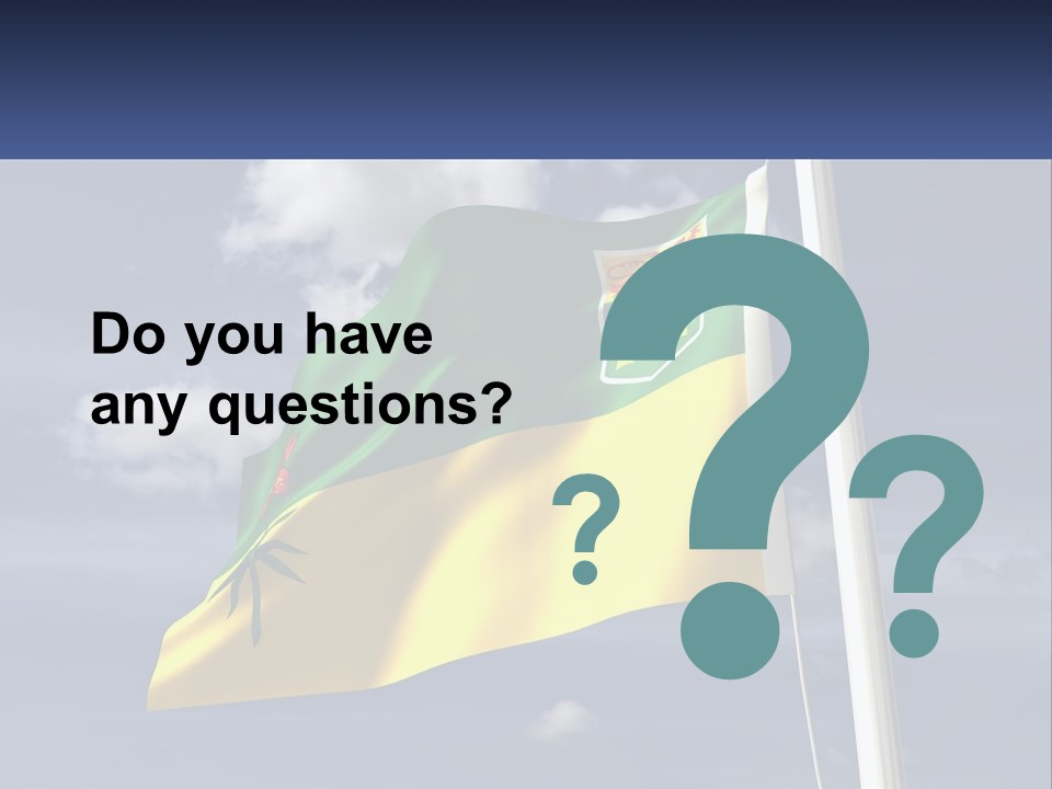 A Flag With A Flag Pole In The Foreground PowerPoint Template