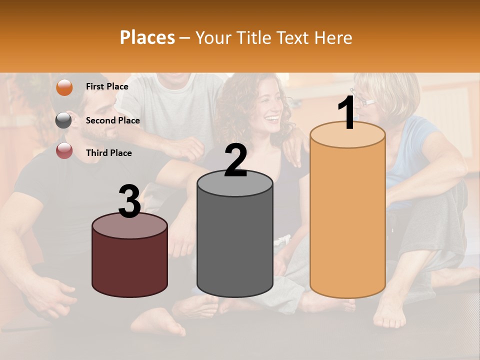 A Group Of People Sitting On A Yoga Mat PowerPoint Template