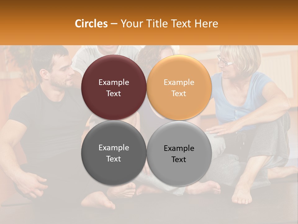 A Group Of People Sitting On A Yoga Mat PowerPoint Template