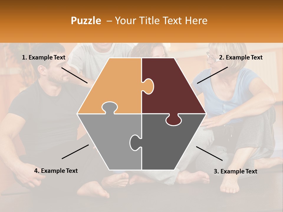 A Group Of People Sitting On A Yoga Mat PowerPoint Template