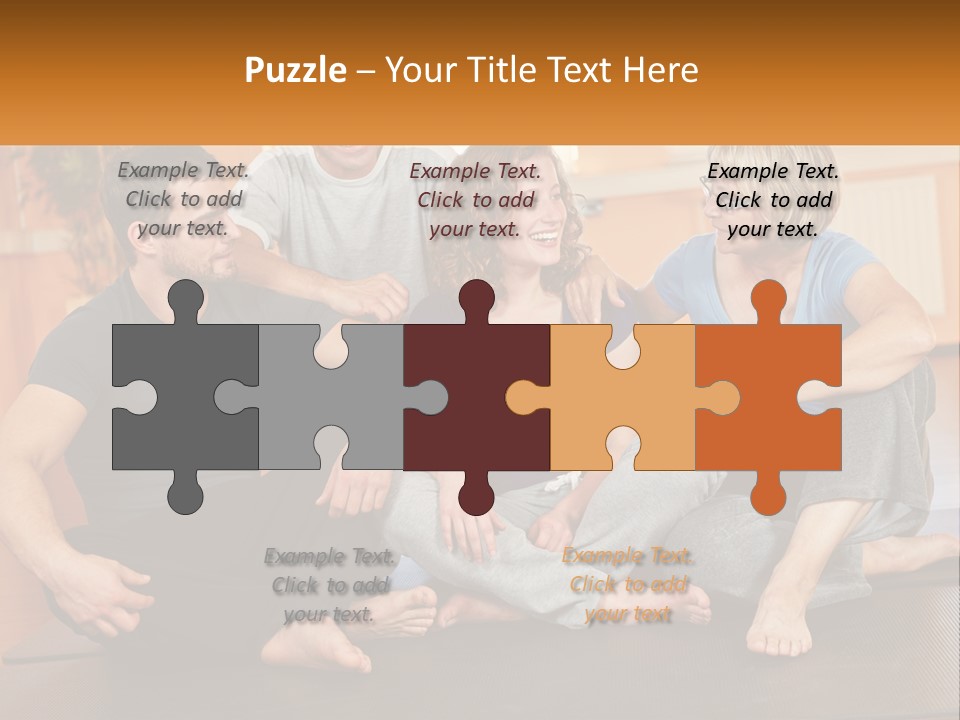 A Group Of People Sitting On A Yoga Mat PowerPoint Template