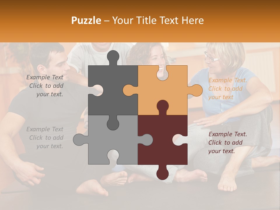 A Group Of People Sitting On A Yoga Mat PowerPoint Template