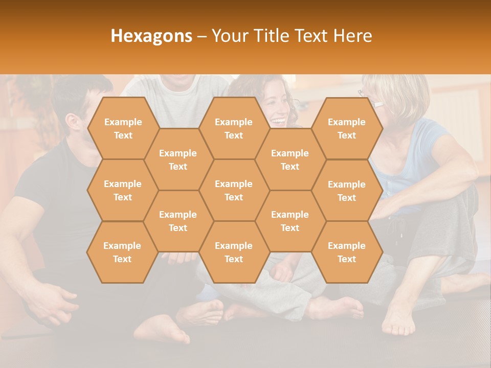 A Group Of People Sitting On A Yoga Mat PowerPoint Template