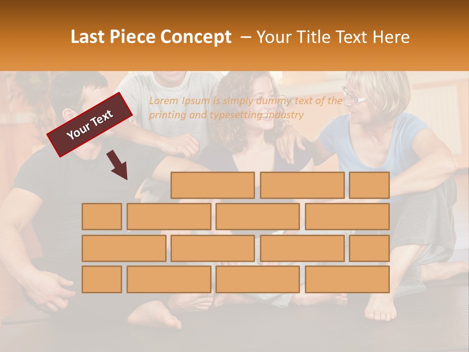 A Group Of People Sitting On A Yoga Mat PowerPoint Template