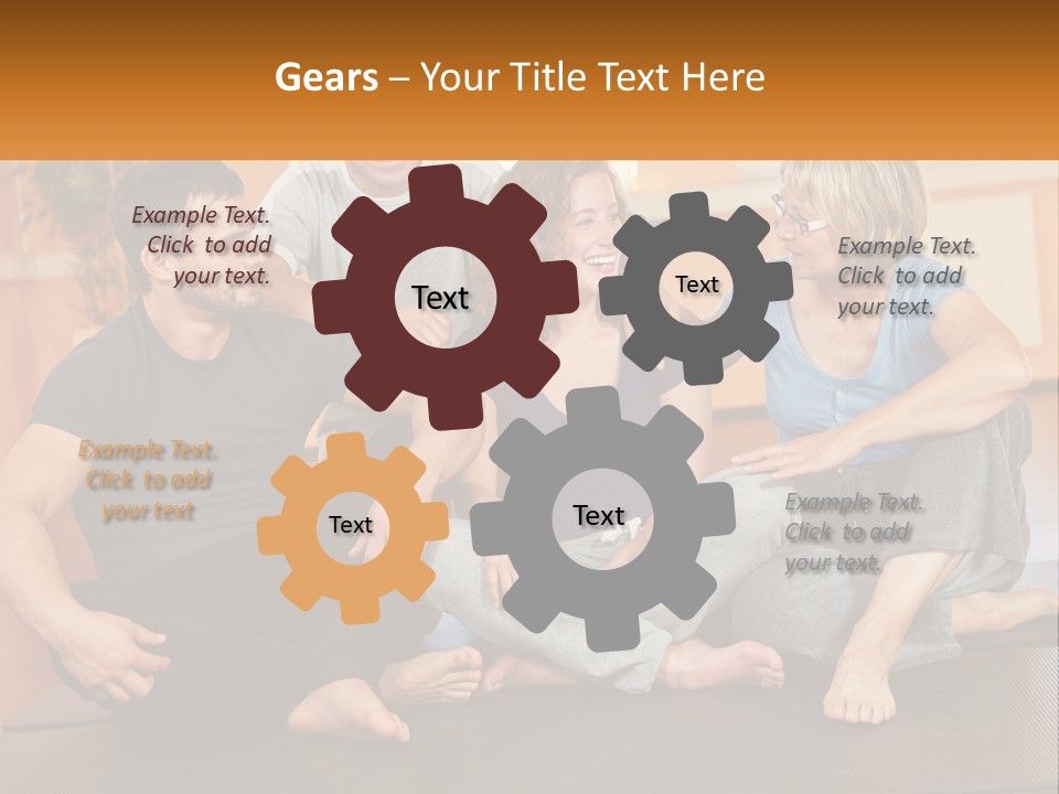 A Group Of People Sitting On A Yoga Mat PowerPoint Template