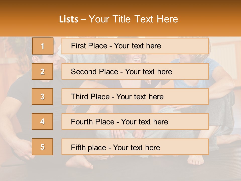 A Group Of People Sitting On A Yoga Mat PowerPoint Template