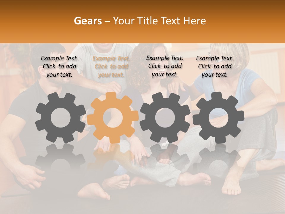 A Group Of People Sitting On A Yoga Mat PowerPoint Template